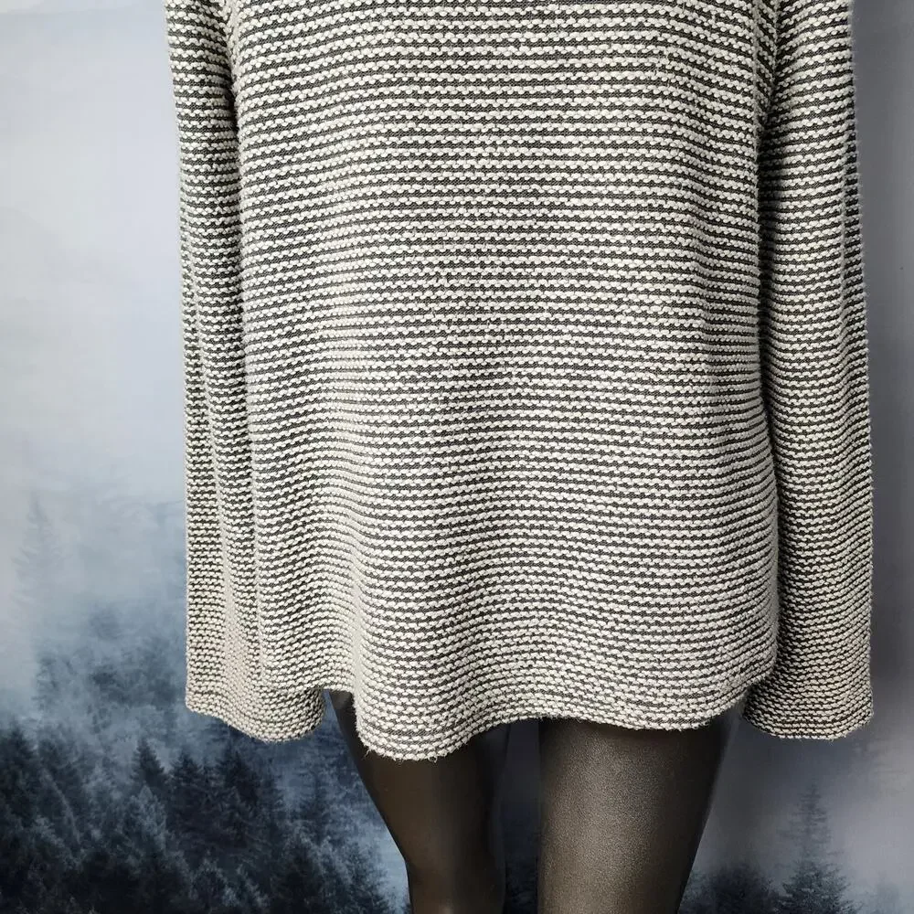 Roxy Free Thinking Button Trim Knit Gray Sweater | Junior's Medium